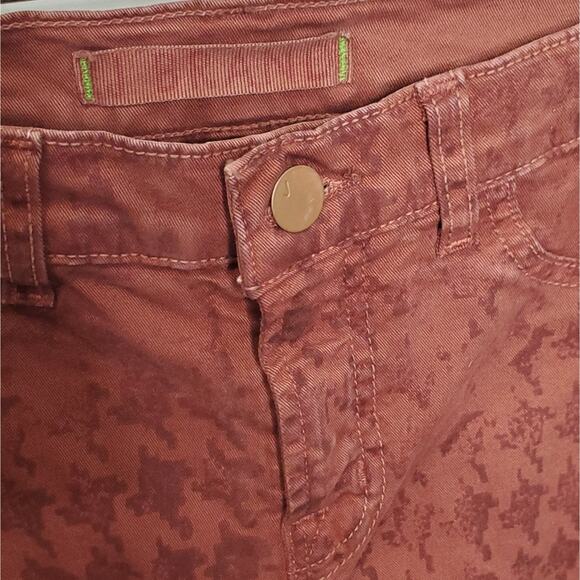 J BRAND Rust Brown Houndstooth Print Mid-Rise Skinny Leg Jeans Size 27 - Picture 6 of 11